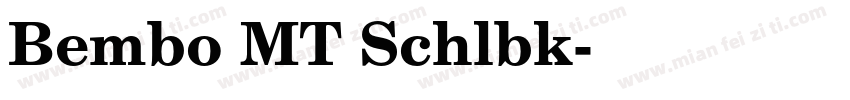 Bembo MT Schlbk字体转换